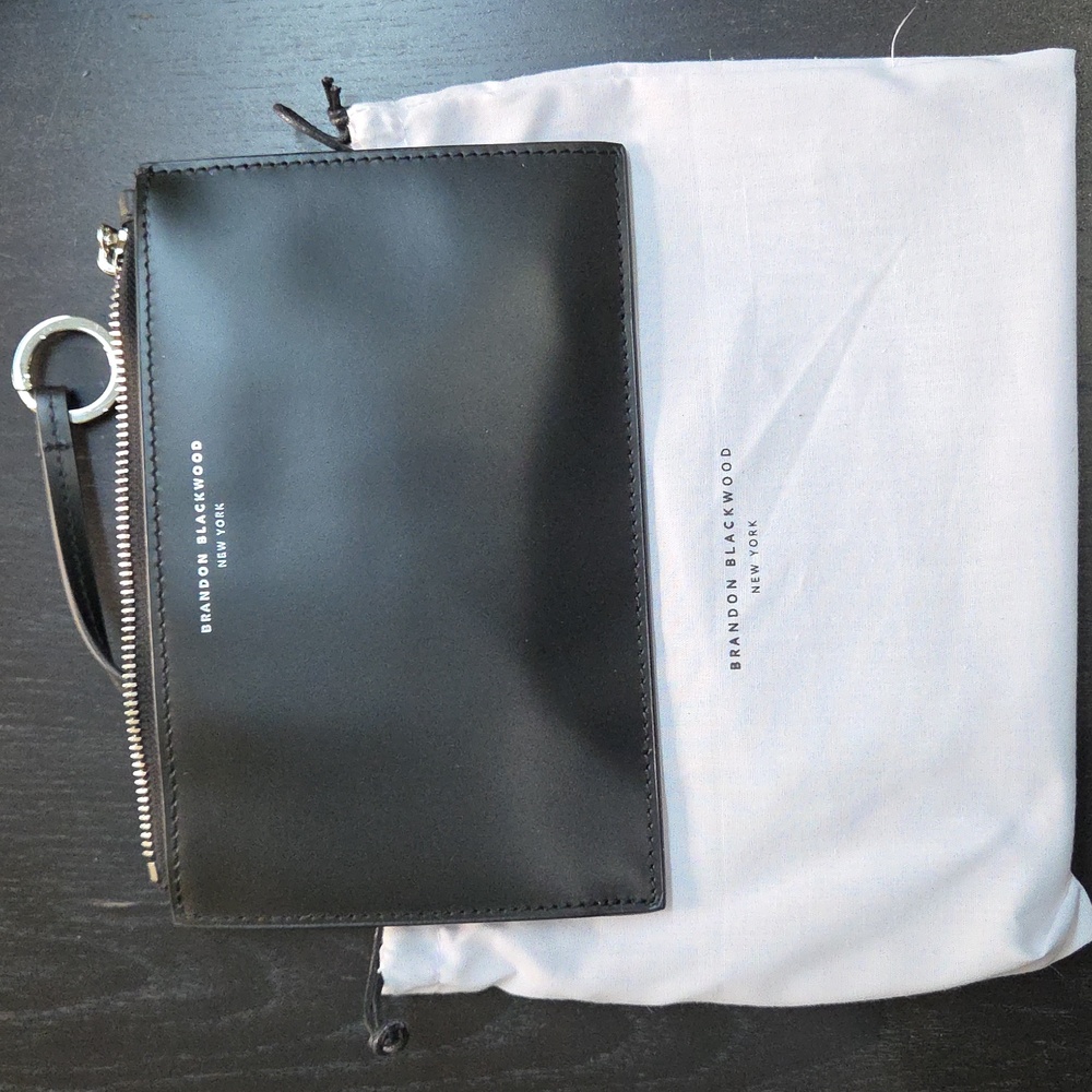 Brandon Blackwood Black Leather Pouch - Picture 2 of 2